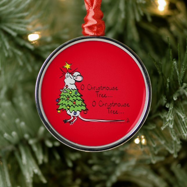 Ornamento De Metal Crianças Engraçadas da Árvore de Natal do Rato (Árvore)