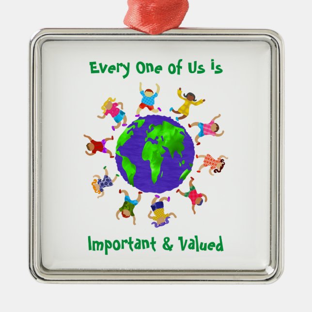 Ornamento De Metal Crianças importantes e valiosas (Frente)