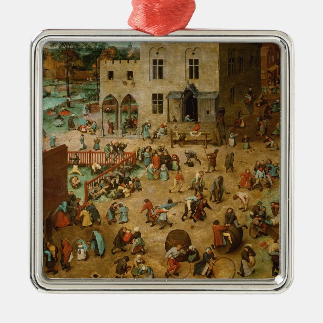 Ornamento De Metal Crianças Jogando Jogos (Pieter Bruegel, o Velho) (Frente)