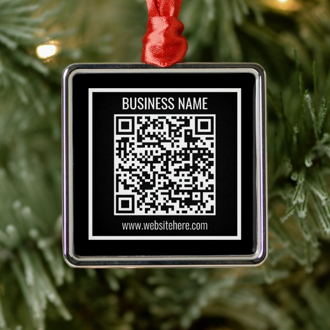 Ornamento De Metal Criar um código de QR moderno instantaneamente (Árvore)