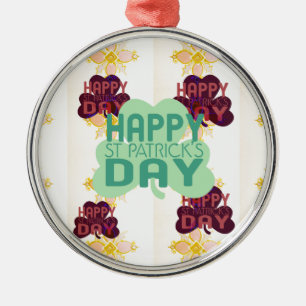 Ornamento De Metal Crie o seu feliz Dia de São Patrício