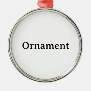 Ornamento De Metal Crie Seu Próprio Adorno Redondo Premium Simples e 
