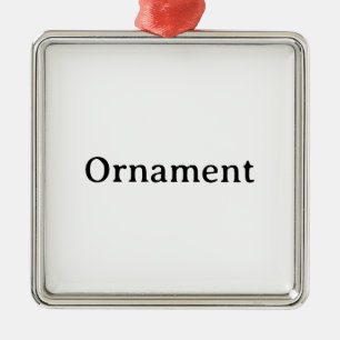 Ornamento De Metal Crie Seu Próprio Quadrado Premium Simples Personal