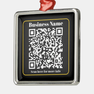 Ornamento De Metal Crie um código QR de negócios instantaneamente esc