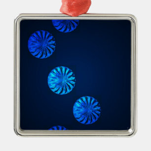 Ornamento De Metal Cristal Azul Design irlandês