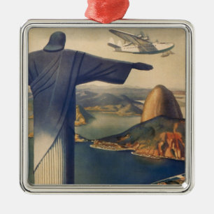 Ornamento De Metal Cristo a estátua do redentor, Rio de Janeiro,