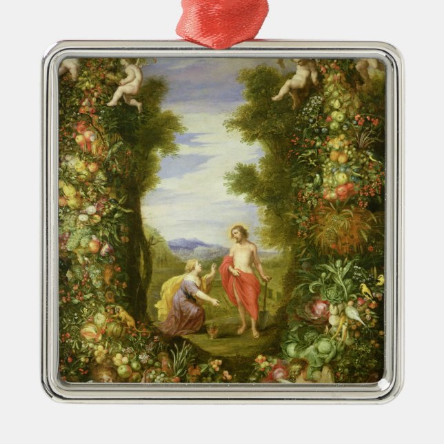 Ornamento De Metal Cristo e Maria Madalena (Frente)