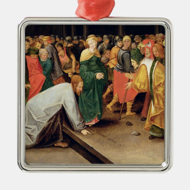 Ornamento De Metal Cristo e o adultèrio recolhido mulheres, 1628 (Frente)