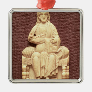 Ornamento De Metal Cristo enthroned, bizantino, 10-11o século