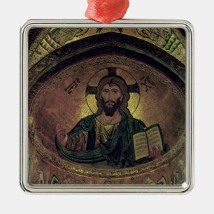 Ornamento De Metal Cristo Pantocrat no apse