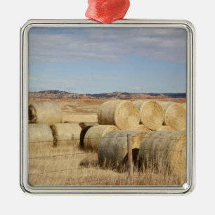 Ornamento De Metal Crook County, pacotes de feno 2
