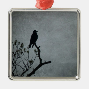 Ornamento De Metal Crow Magestoso