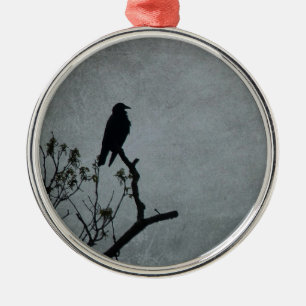 Ornamento De Metal Crow Magestoso