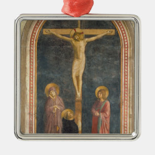 Ornamento De Metal Crucificação com o Virgin, SS. John o Evangeli