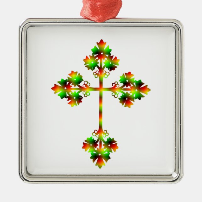 Ornamento De Metal CRUZAMENTO DO rico (Frente)