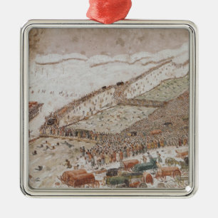 Ornamento De Metal Cruzando o Berezina, em novembro de 1812