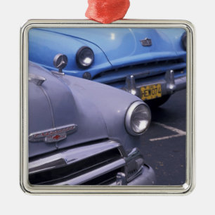 Ornamento De Metal Cuba, Havana. Carros clássicos dos anos 1950