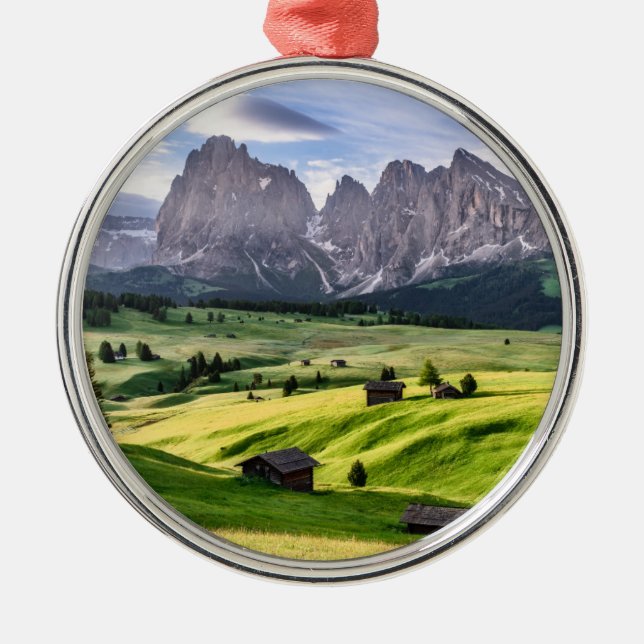 Ornamento De Metal Cumes da dolomite de Seiser Alm |, Italia (Frente)
