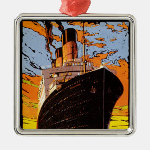 Ornamento De Metal Cunard Europa-América