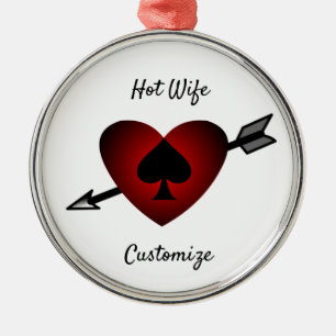 Ornamento De Metal Cupid Heart Black Spade Thunder_Cove