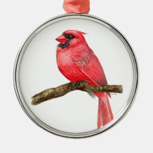 Ornamento De Metal Cura-d-água de aves cardinhas