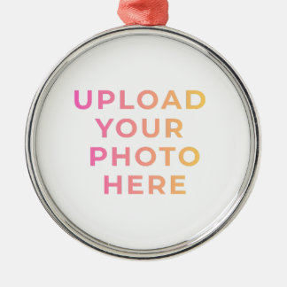 Ornamento De Metal Custom Ornament | Photo, Name & Family Keepsake