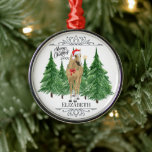 Ornamento De Metal Custom Personalized Horse Watercolor Christmas<br><div class="desc">Custom Personalized Horse Watercolor Christmas Metal Ornament featuring a beautiful watercolor horse standing in a peaceful pine forest with “Merry Christmas” written in elegant script. Easily personalize the ornament with a name and year to create a one-of-a-kind holiday keepsake that captures the warmth and magic of the Christmas season. Perfect...</div>