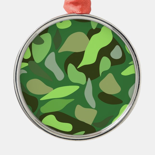 Ornamento De Metal Customize Camouflage (Frente)