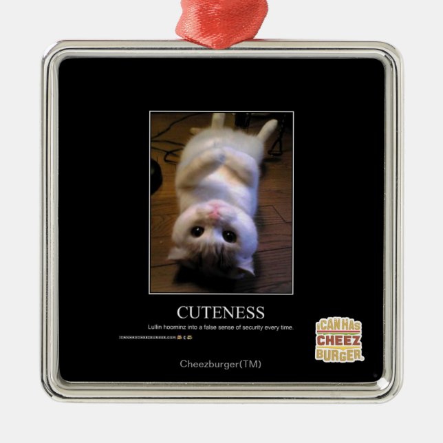 Ornamento De Metal Cuteness (Frente)