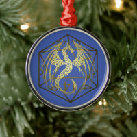 D20 Dragão Celta DND Ornament