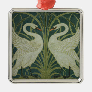 Ornamento De Metal Da "design do papel de parede cisne, da