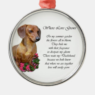 Ornamento De Metal Dachshund Art Gifts
