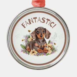 Ornamento De Metal Dachshund Fantastic
