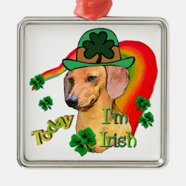 Ornamento De Metal Dachshund St Patricks
