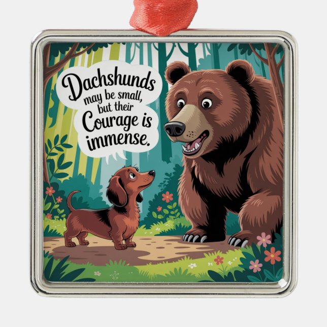Ornamento De Metal Dachshunds May Be Small (Frente)
