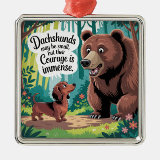 Ornamento De Metal Dachshunds Podem Ser Pequenos