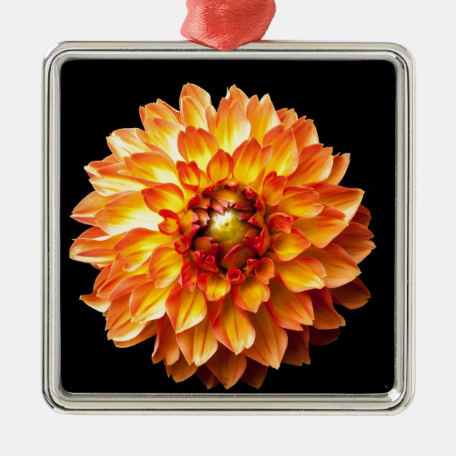 Ornamento De Metal Dahlia (Frente)