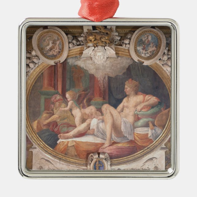 Ornamento De Metal Danae que recebe o chá do ouro (Frente)