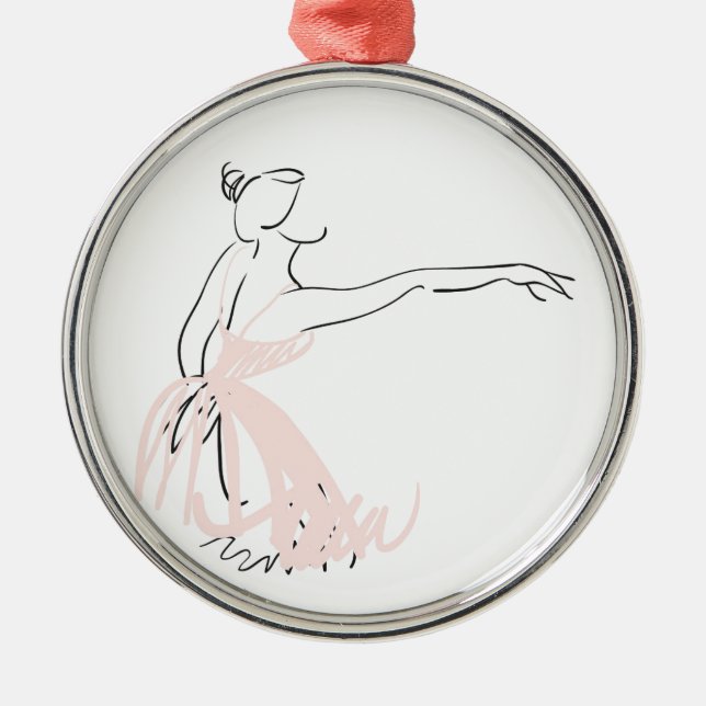Ornamento De Metal Dançarina de balé Ballerina (Frente)