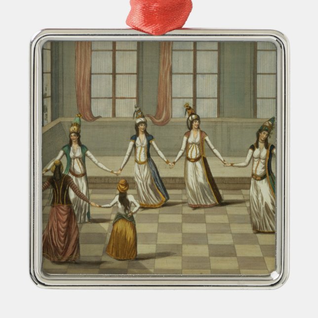 Ornamento De Metal Dance de que é elegante com as mulheres gregas (Frente)