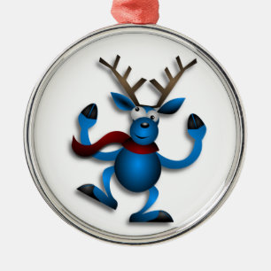 ORNAMENTO DE METAL DANCING REINDEER