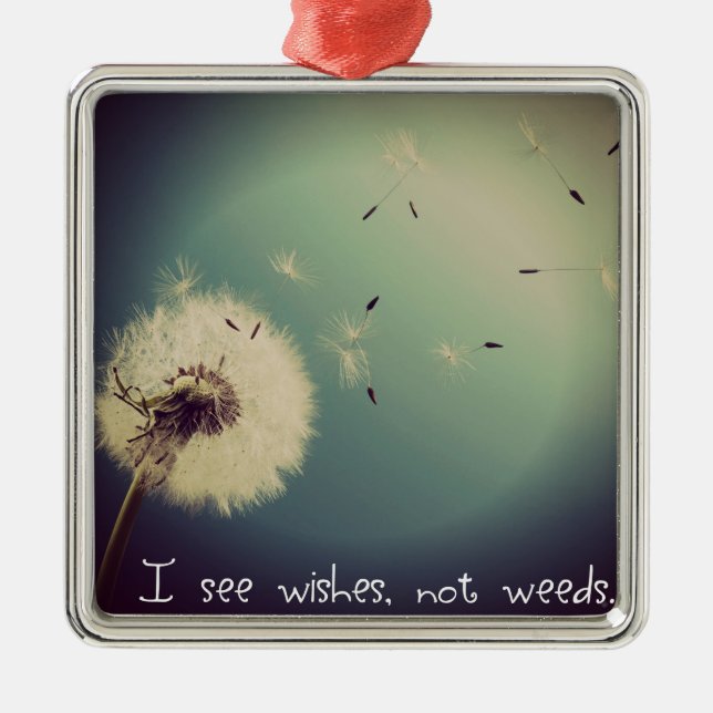 Ornamento De Metal Dandelion Wish (Frente)