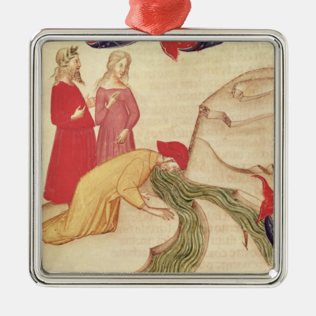 Ornamento De Metal Dante que purifying antes de entrar (Frente)