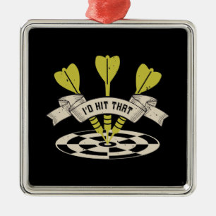 Ornamento De Metal Darts, eu atingiria o Bullseye