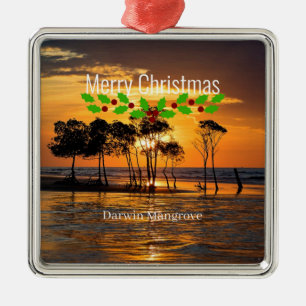 Ornamento De Metal Darwin mangrove, Feliz Natal