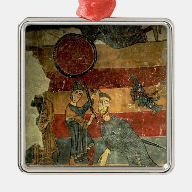 Ornamento De Metal David e Goliath, escola Catalan (Frente)