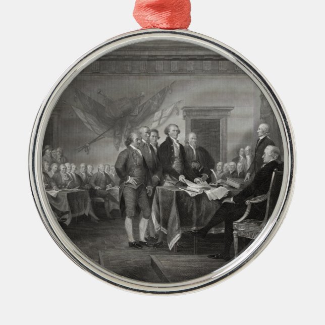 Ornamento De Metal Declaração de independência (Frente)