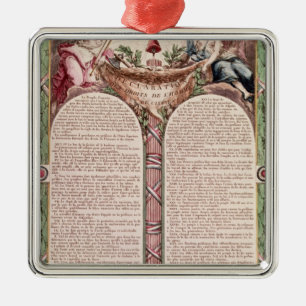 Ornamento De Metal Declaração dos direitos de homem, 1793
