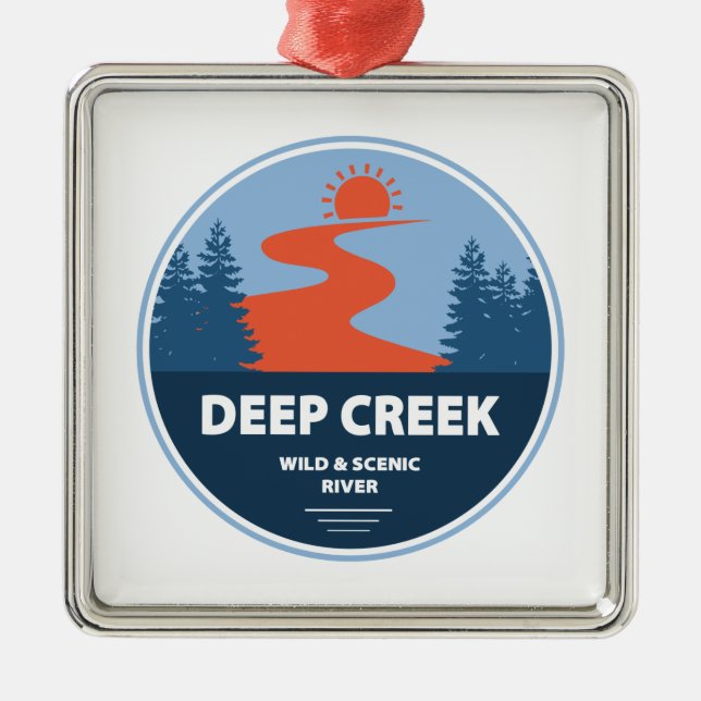 Ornamento De Metal Deep Creek Wild And Scenic River Idaho (Frente)