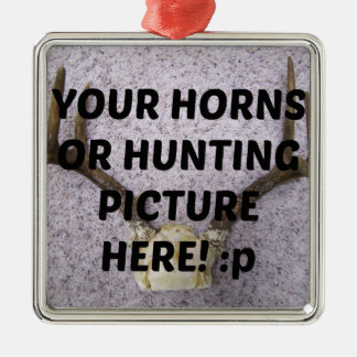 Ornamento De Metal Deer Horns Caçando Modelo de Natal Personalizado